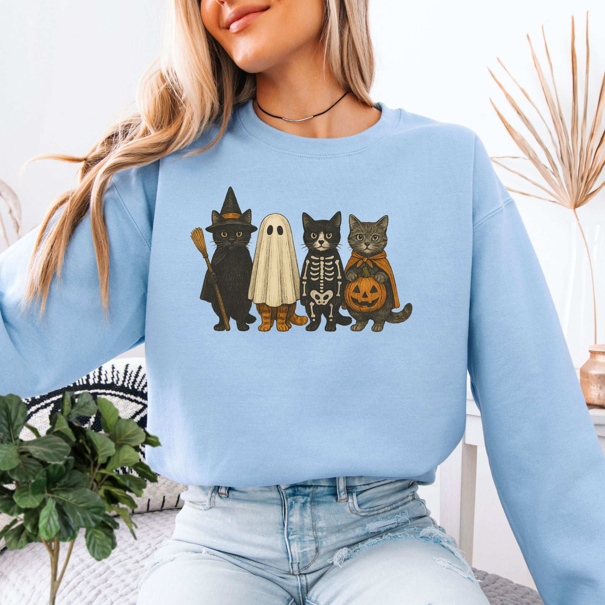 Trick-or-Cats Sweatshirt – Cute Halloween Cat Costume Squad