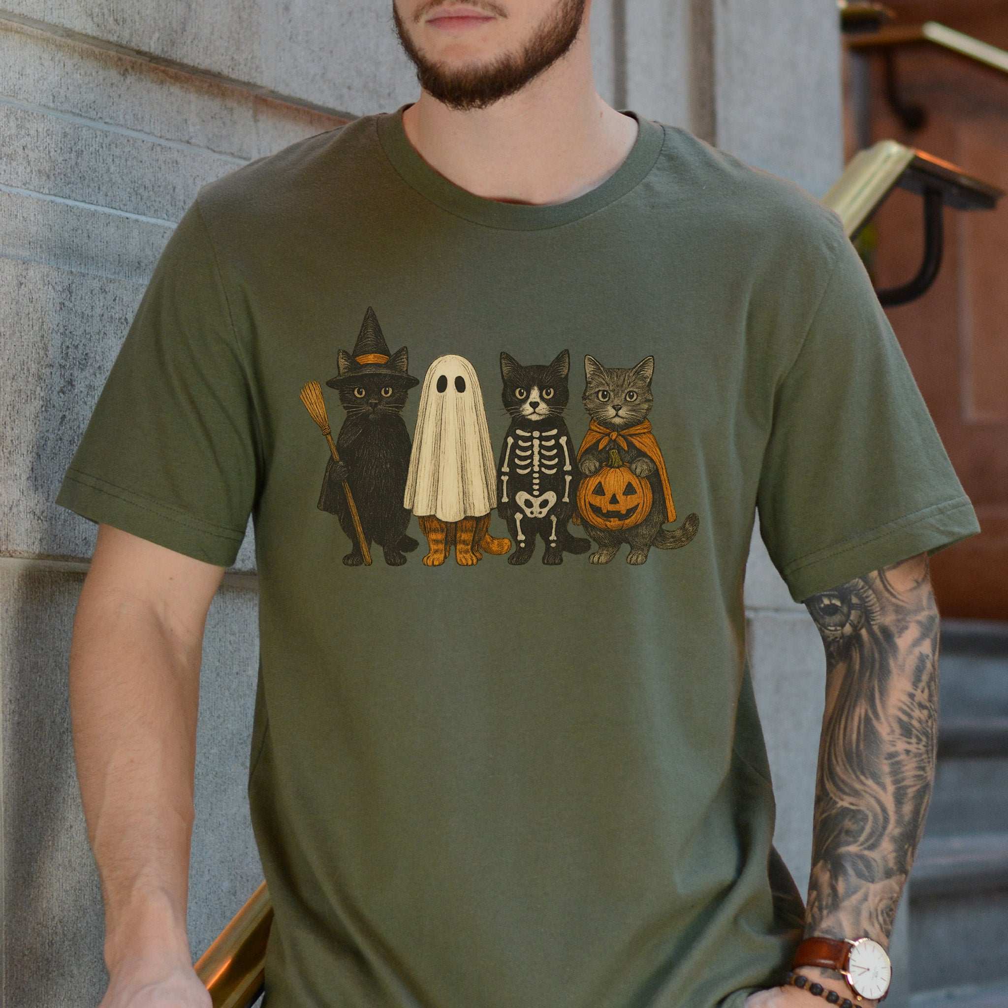 Trick-or-Cats T-Shirt – Cute Halloween Cat Costume Squad Tee