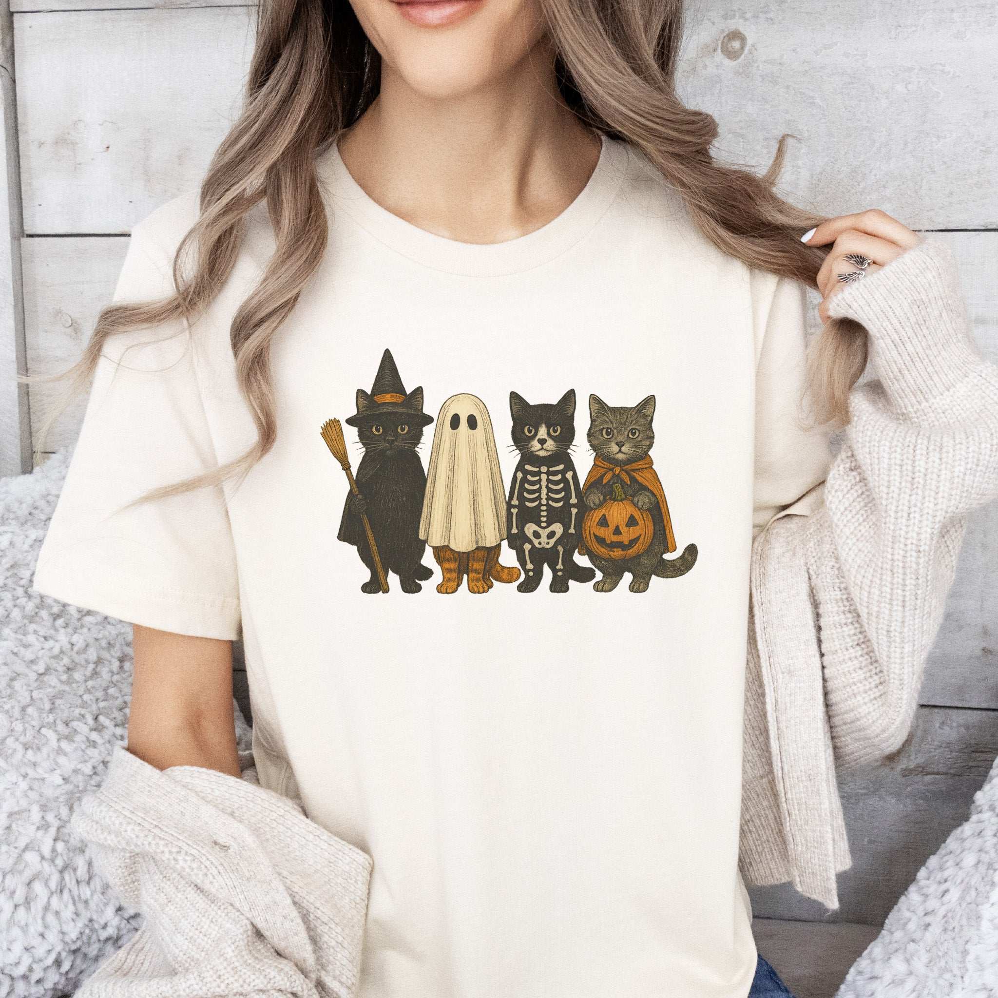 Trick-or-Cats T-Shirt – Cute Halloween Cat Costume Squad Tee