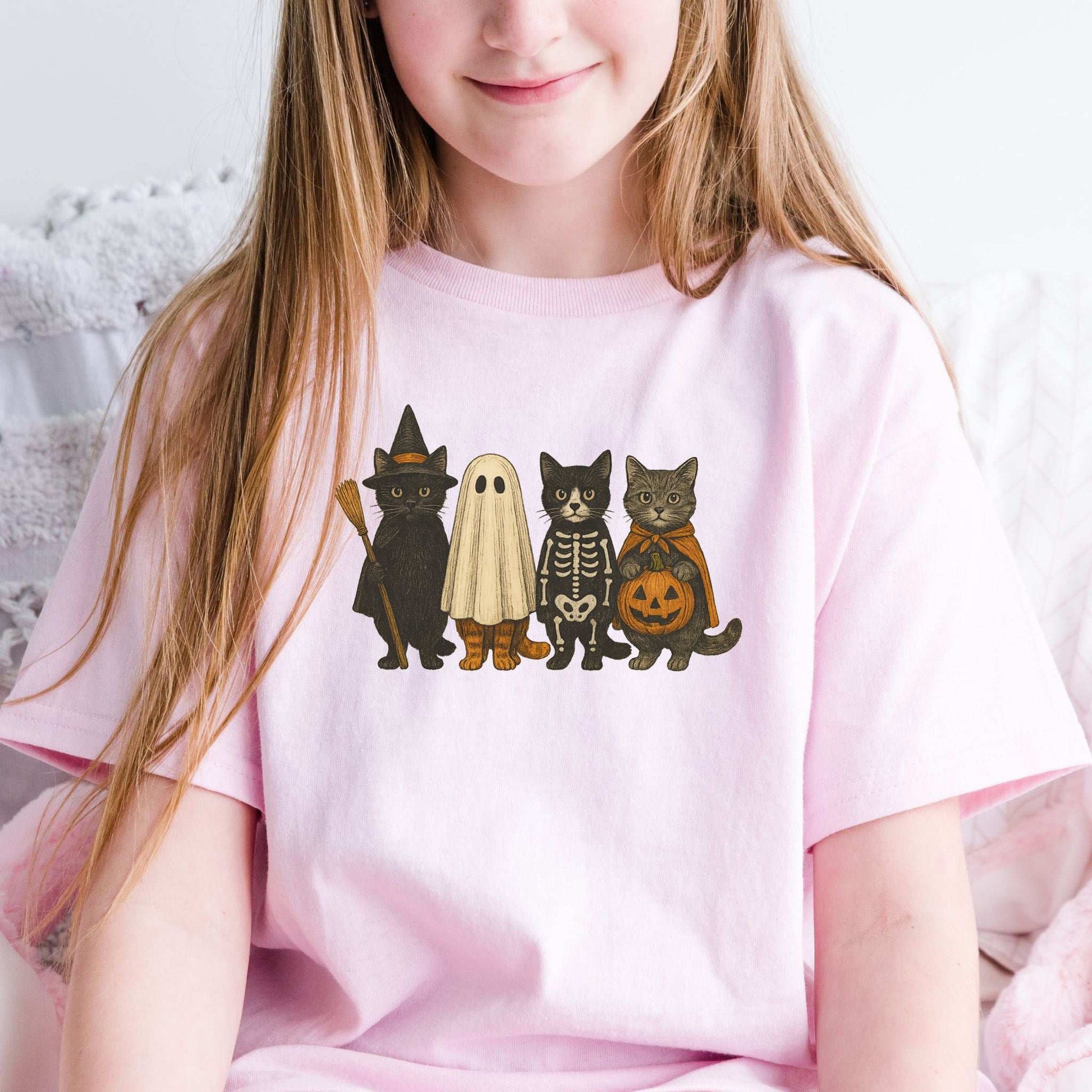 Trick-or-Cats Youth T-Shirt – Halloween Costume Cat Squad