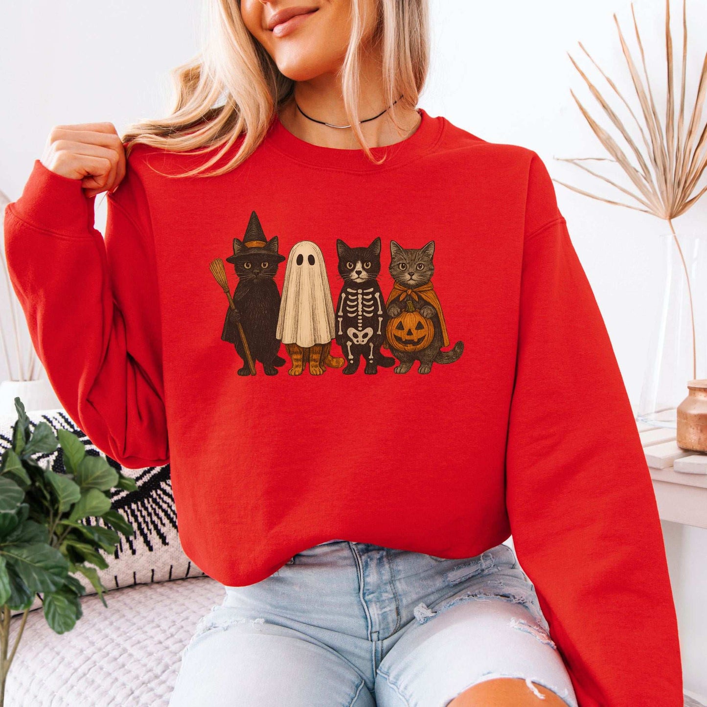 Trick-or-Cats Sweatshirt – Cute Halloween Cat Costume Squad