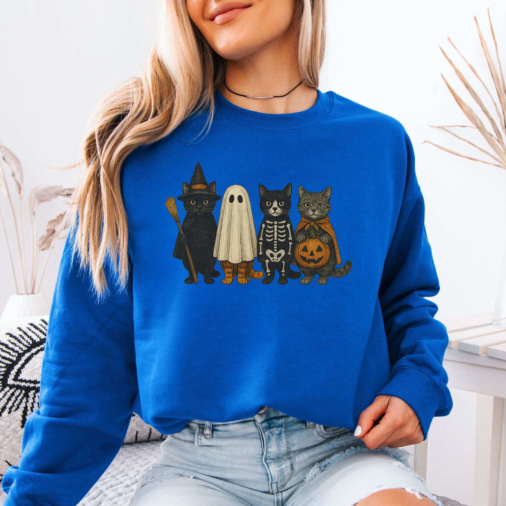 Trick-or-Cats Sweatshirt – Cute Halloween Cat Costume Squad