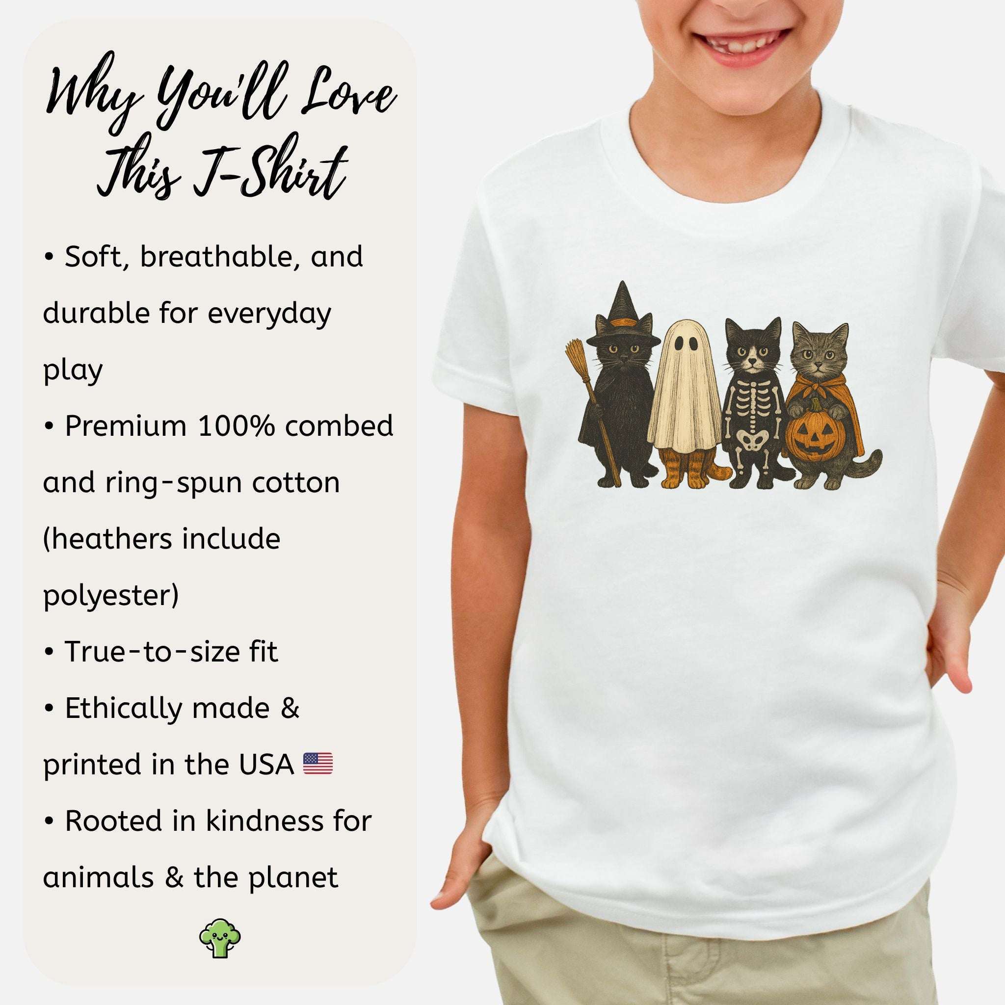 Trick-or-Cats Youth T-Shirt – Halloween Costume Cat Squad
