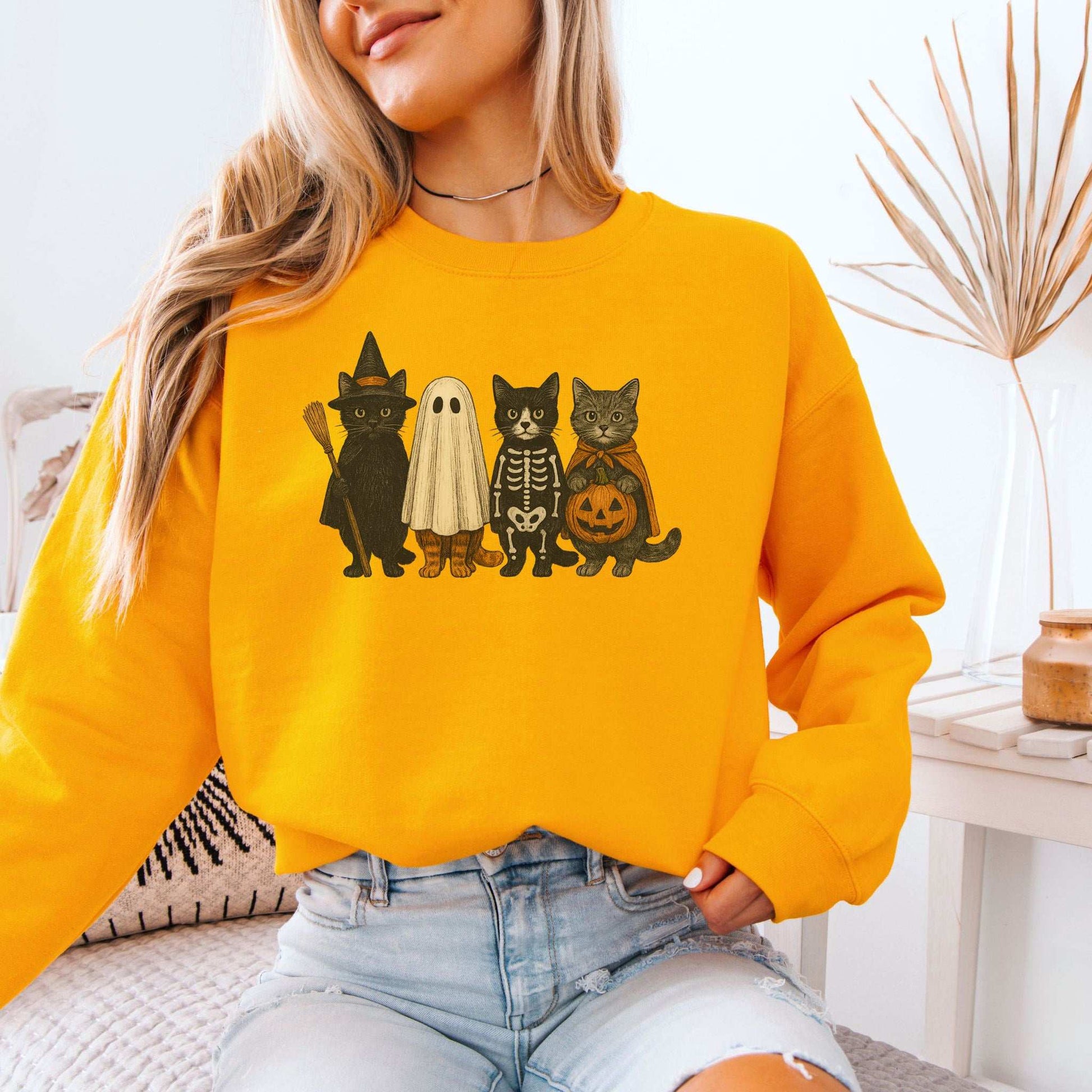 Trick-or-Cats Sweatshirt – Cute Halloween Cat Costume Squad