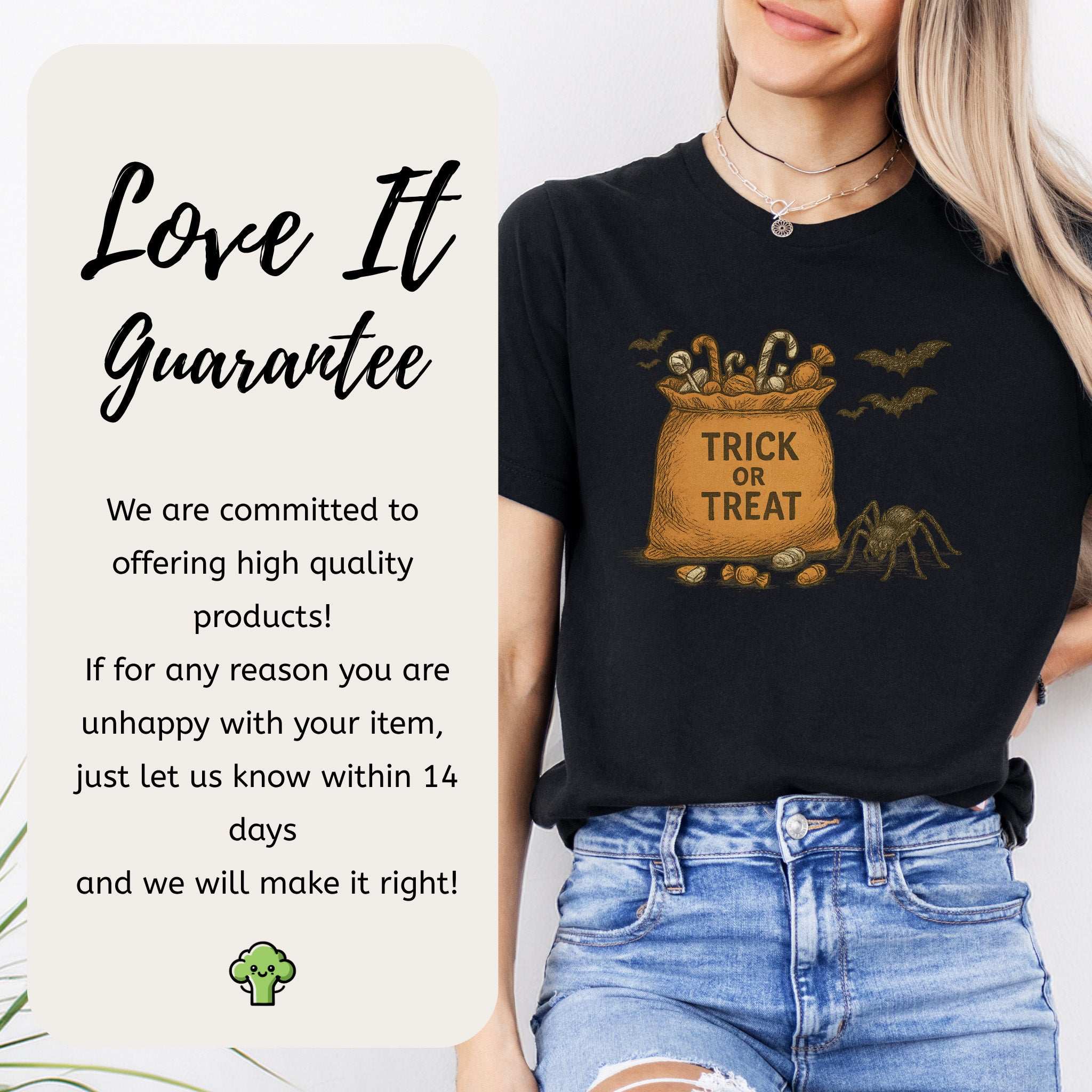 Trick or Treat Bag T-Shirt – Vintage Spooky Halloween Candy Tee