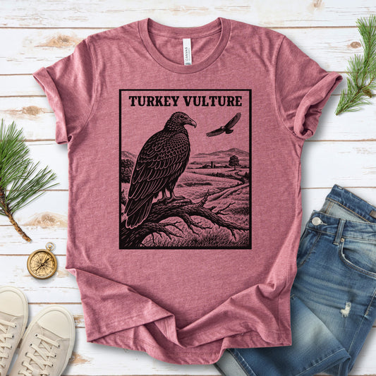 Turkey Vulture Vintage Countryside Wildlife Raptor T-Shirt
