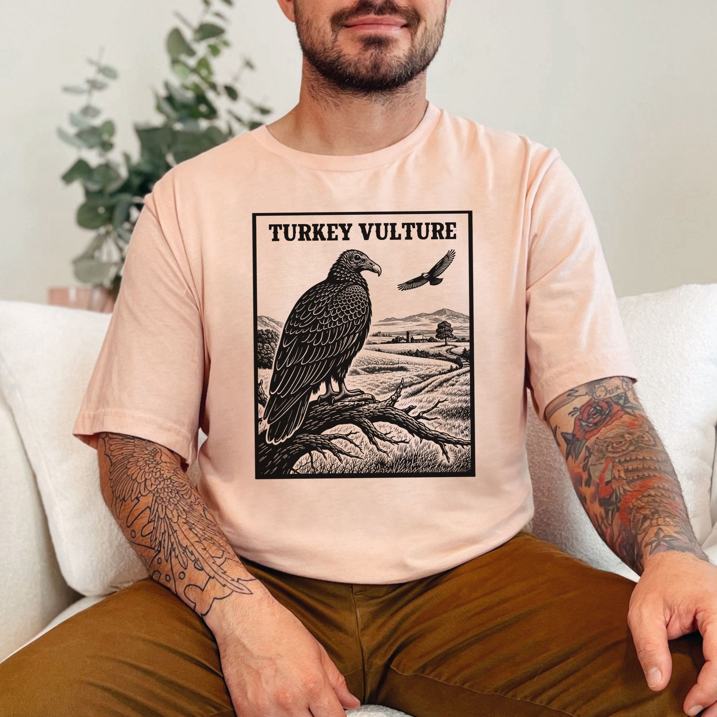 Turkey Vulture Vintage Countryside Wildlife Raptor T-Shirt