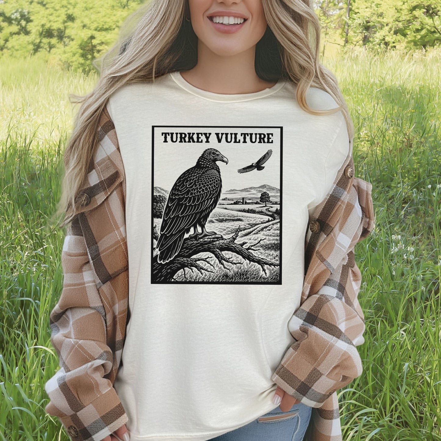 Turkey Vulture Vintage Countryside Wildlife Raptor T-Shirt