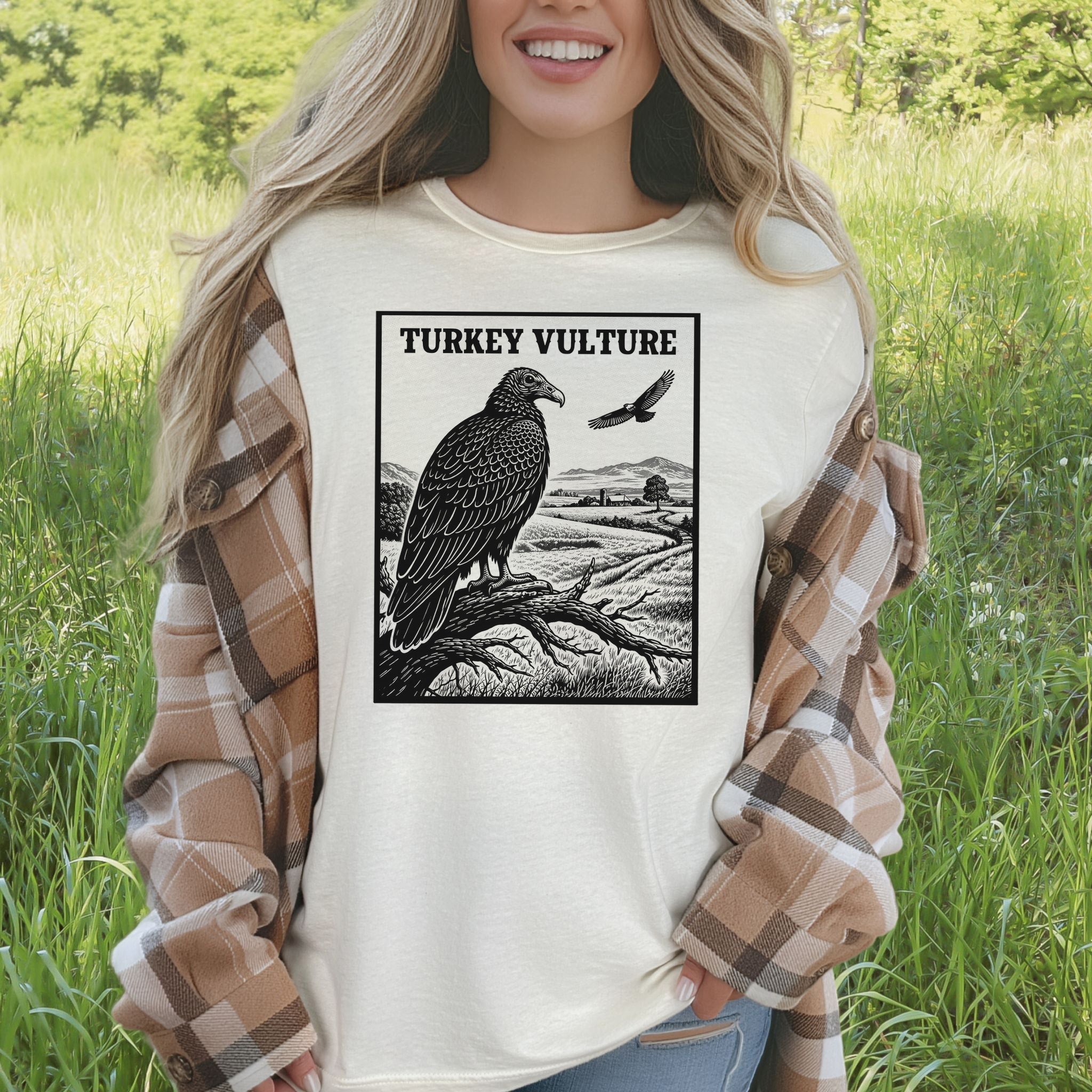 Turkey Vulture Vintage Countryside Wildlife Raptor T-Shirt