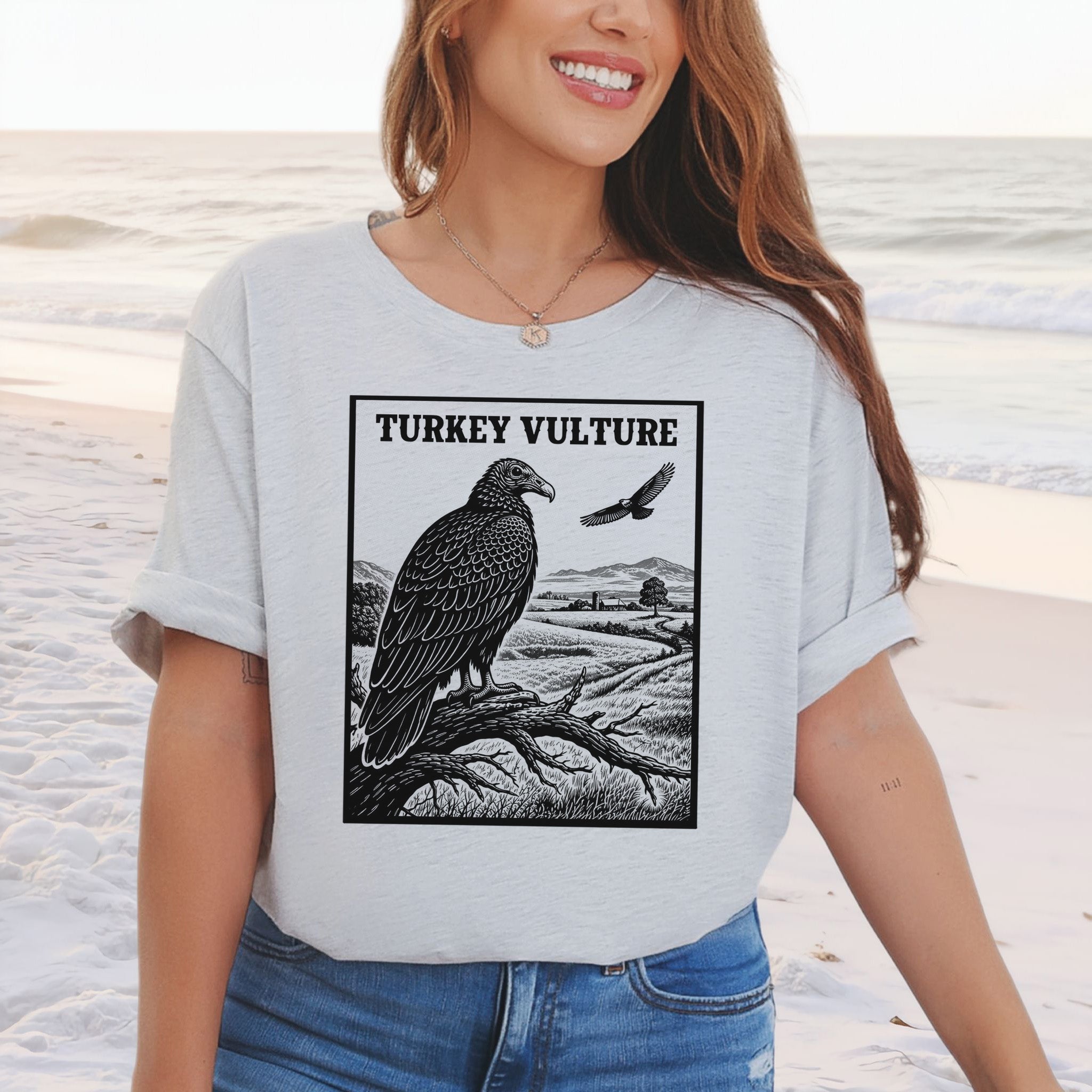 Turkey Vulture Vintage Countryside Wildlife Raptor T-Shirt