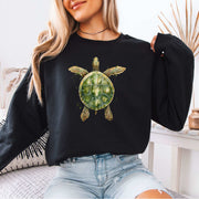 Watercolor Turtle Sweatshirt – Artistic Ocean Spirit for Sea Turtle Lovers