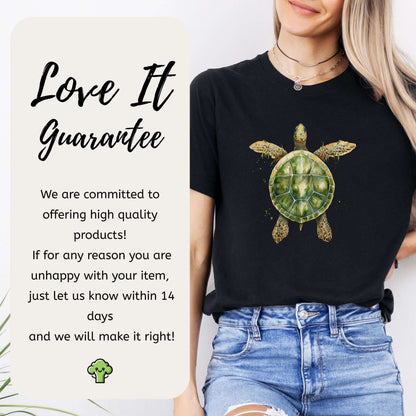 Watercolor Turtle T-Shirt – Artistic Ocean Spirit Animal Tee