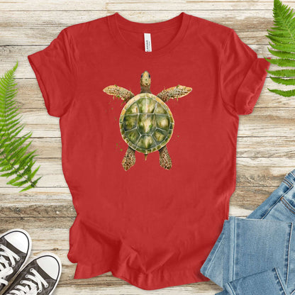 Watercolor Turtle T-Shirt – Artistic Ocean Spirit Animal Tee