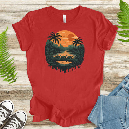 Turtles on a Jungle Log Shirt – Nature Adventure Hiking T-Shirt