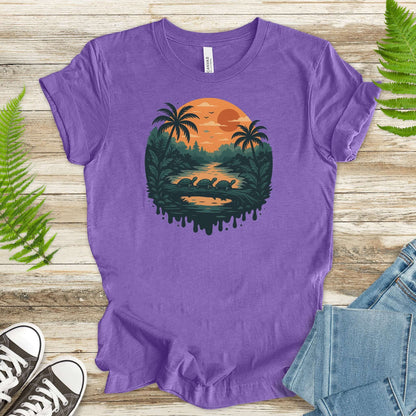 Turtles on a Jungle Log Shirt – Nature Adventure Hiking T-Shirt