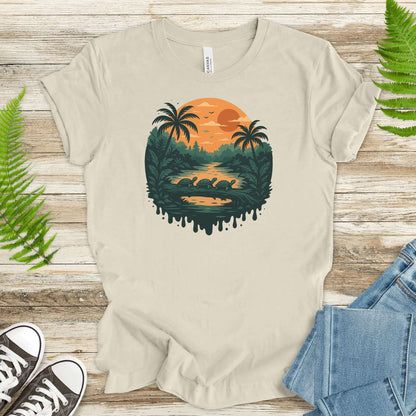 Turtles on a Jungle Log Shirt – Nature Adventure Hiking T-Shirt
