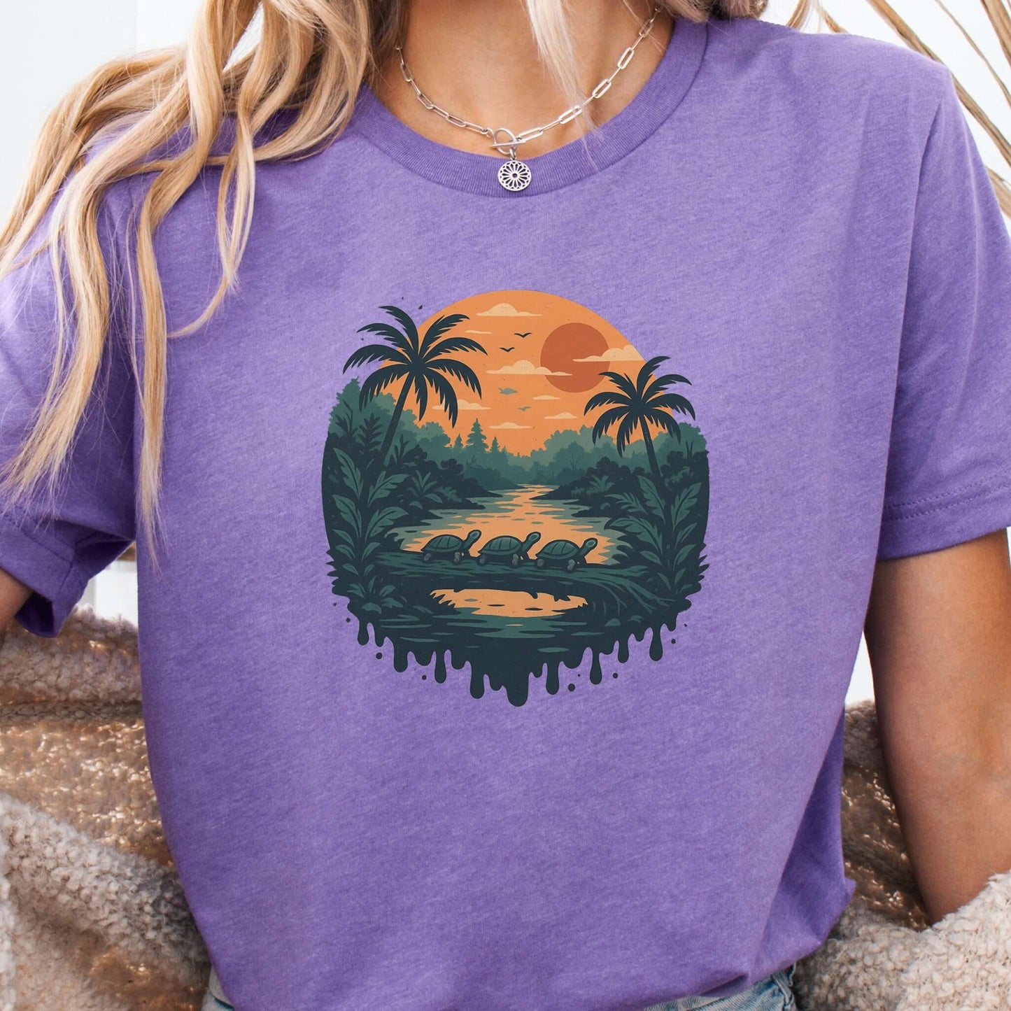 Turtles on a Jungle Log Shirt – Nature Adventure Hiking T-Shirt