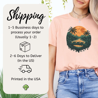 Turtles on a Jungle Log Shirt – Nature Adventure Hiking T-Shirt