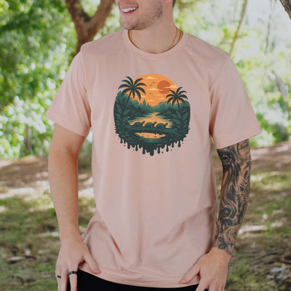 Turtles on a Jungle Log Shirt – Nature Adventure Hiking T-Shirt