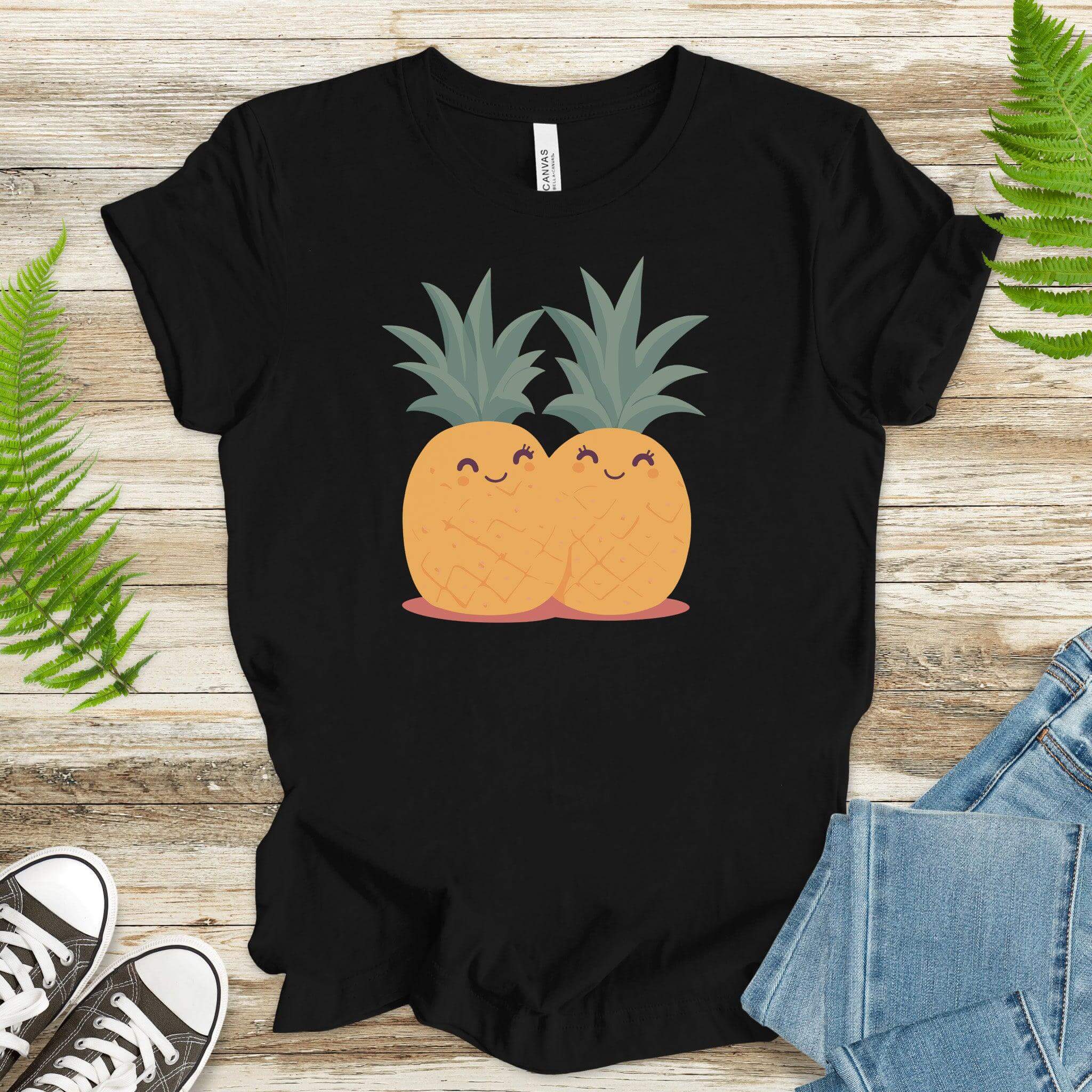Pineapple Love – Hugging Fruit T-Shirt - TShirtree