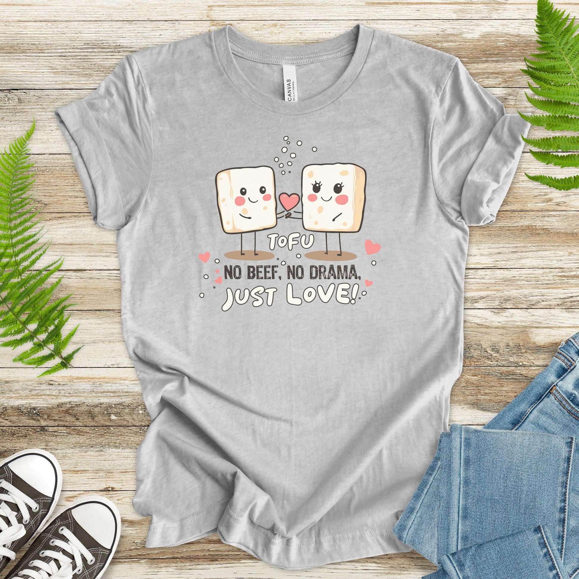 No Beef, No Drama, Just Love – Tofu Couple T-Shirt - TShirtree