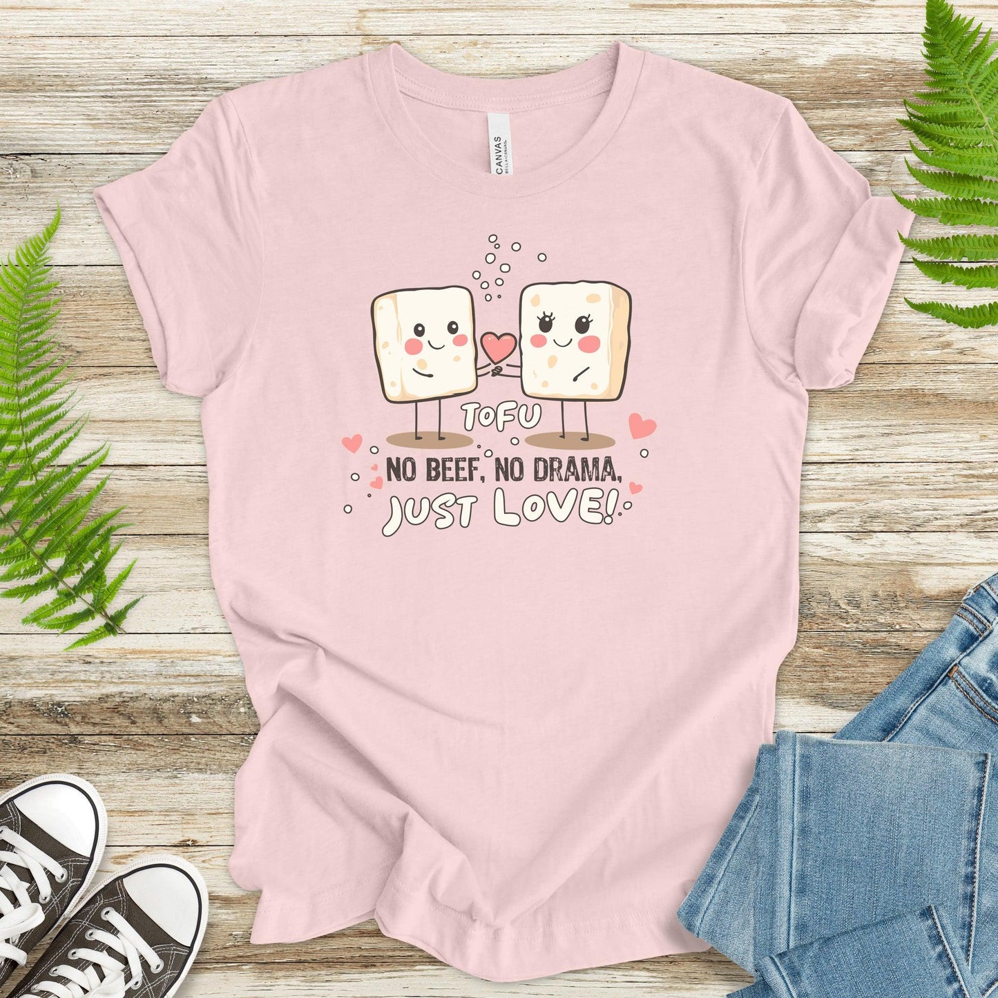 No Beef, No Drama, Just Love – Tofu Couple T-Shirt - TShirtree