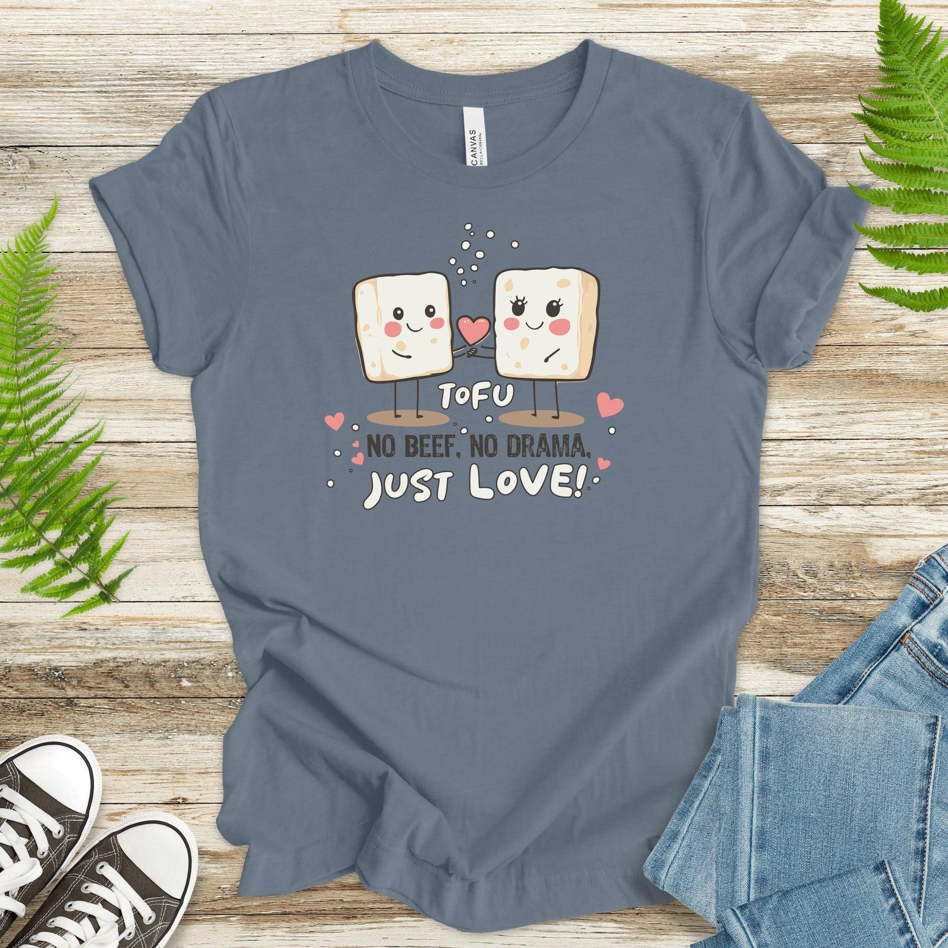 No Beef, No Drama, Just Love – Tofu Couple T-Shirt - TShirtree