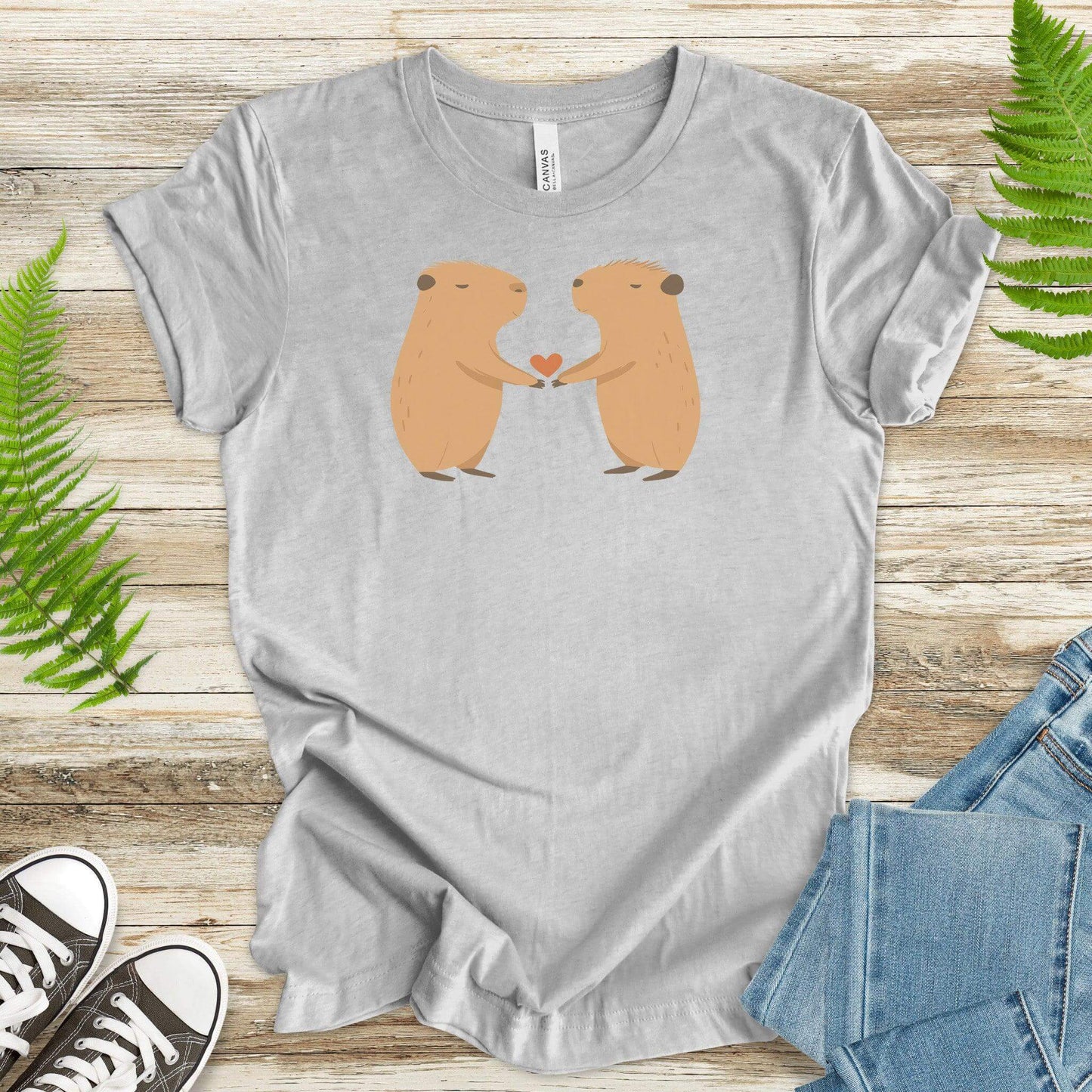 Capybara Love: The Chillest Romance T-Shirt - TShirtree