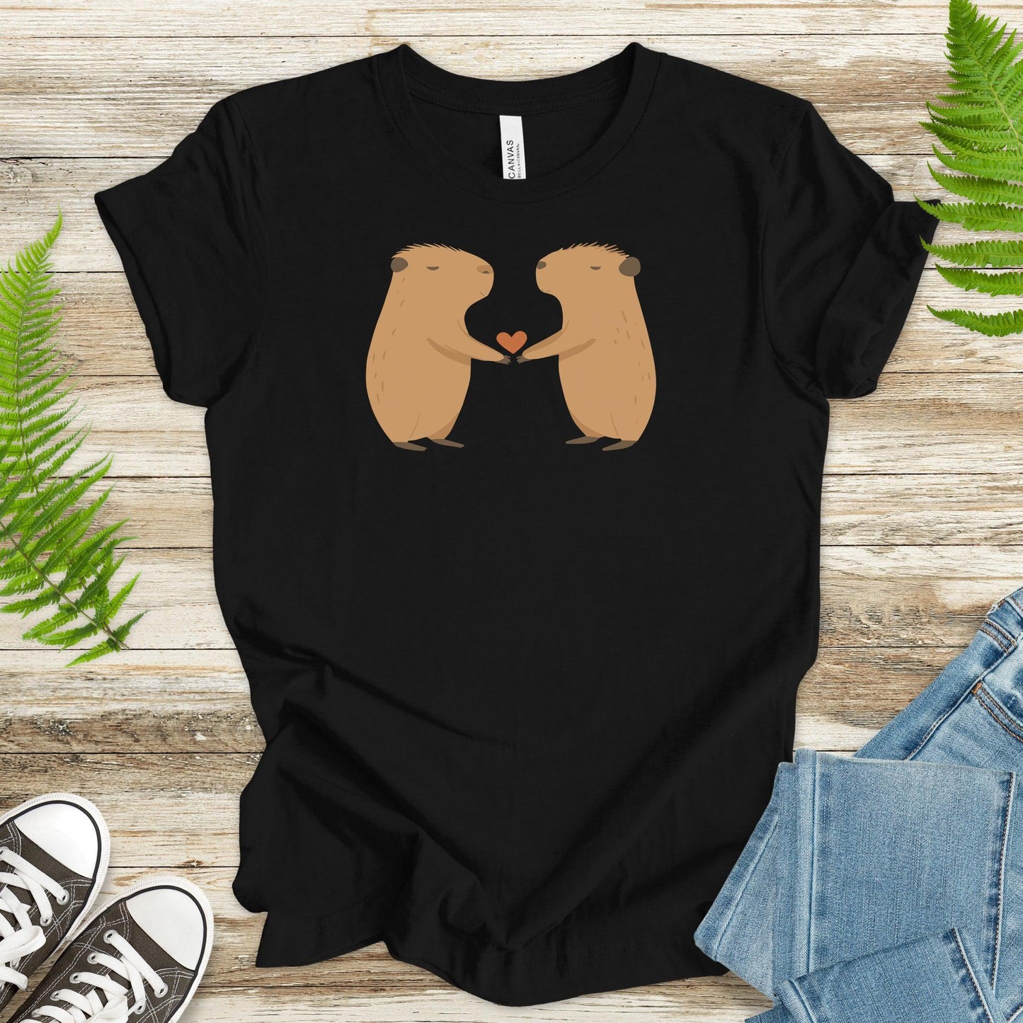 Capybara Love: The Chillest Romance T-Shirt - TShirtree