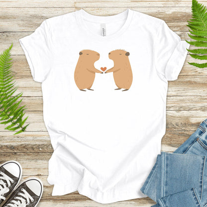 Capybara Love: The Chillest Romance T-Shirt - TShirtree