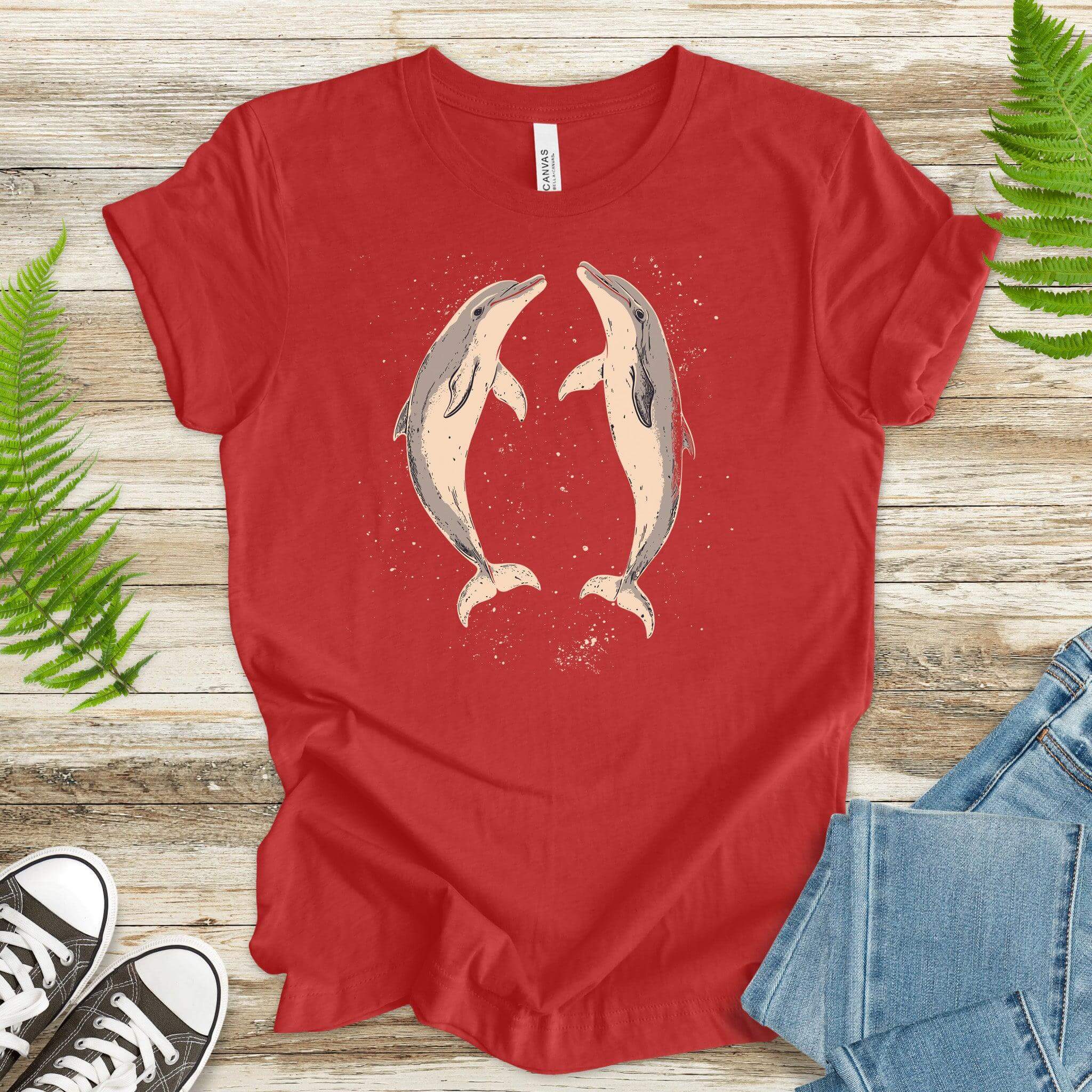 Happy Dolphins T-Shirt – Joyful Ocean Splash - TShirtree