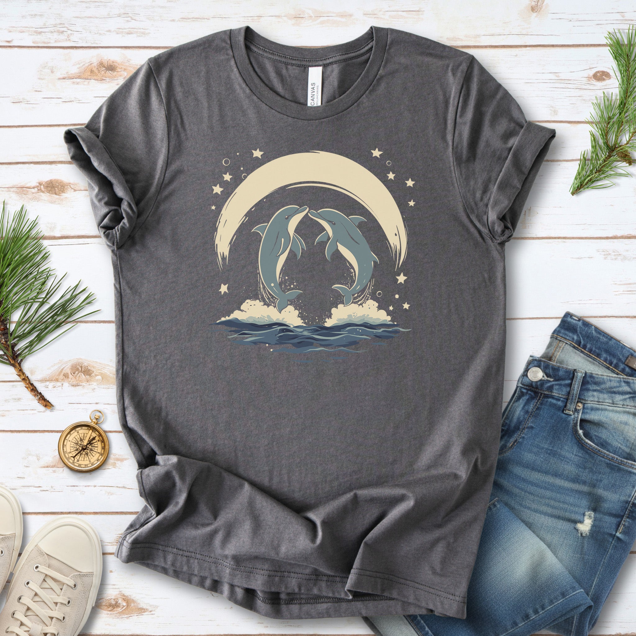 Dolphin Love T-Shirt – Celestial Ocean Romance