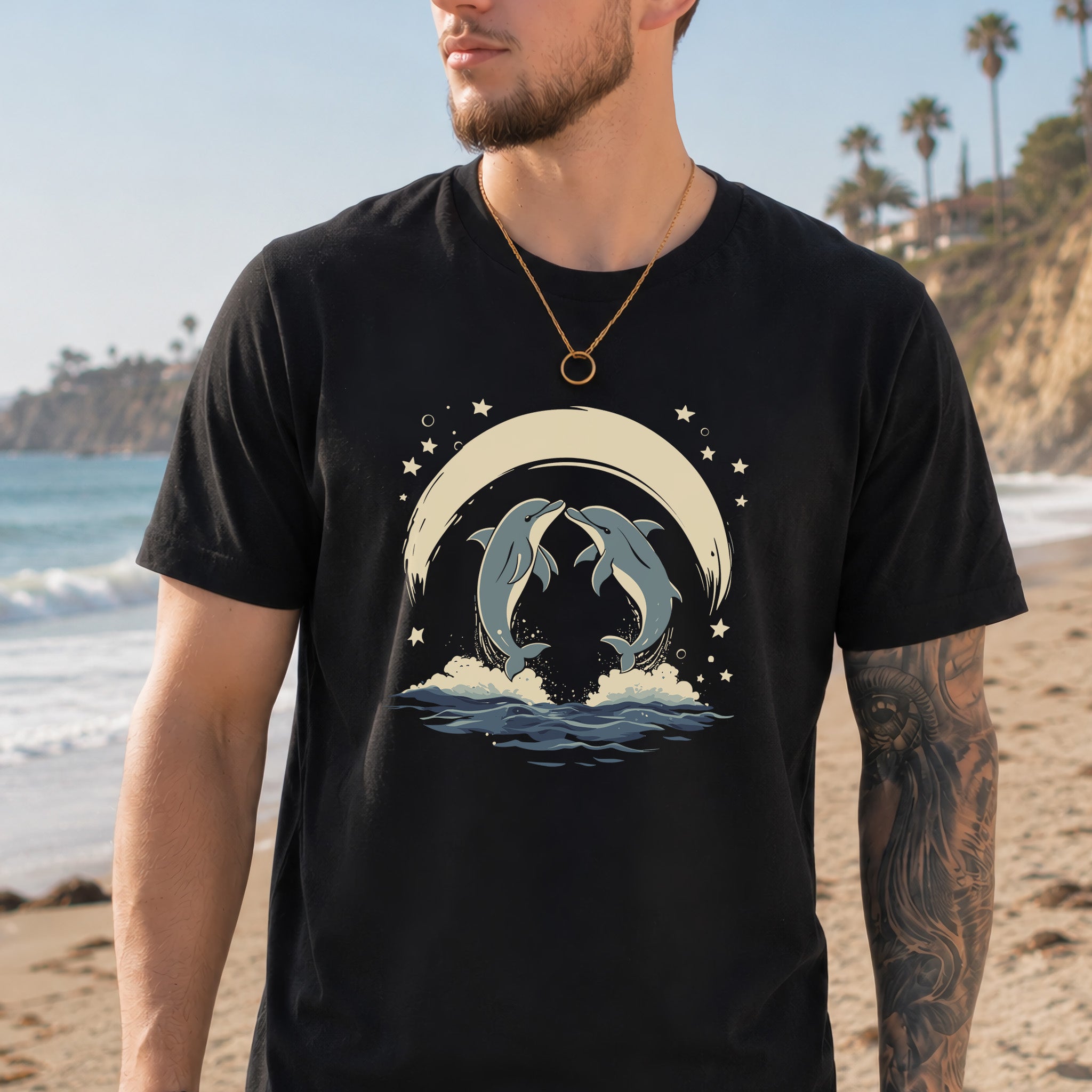 Dolphin Love T-Shirt – Celestial Ocean Romance