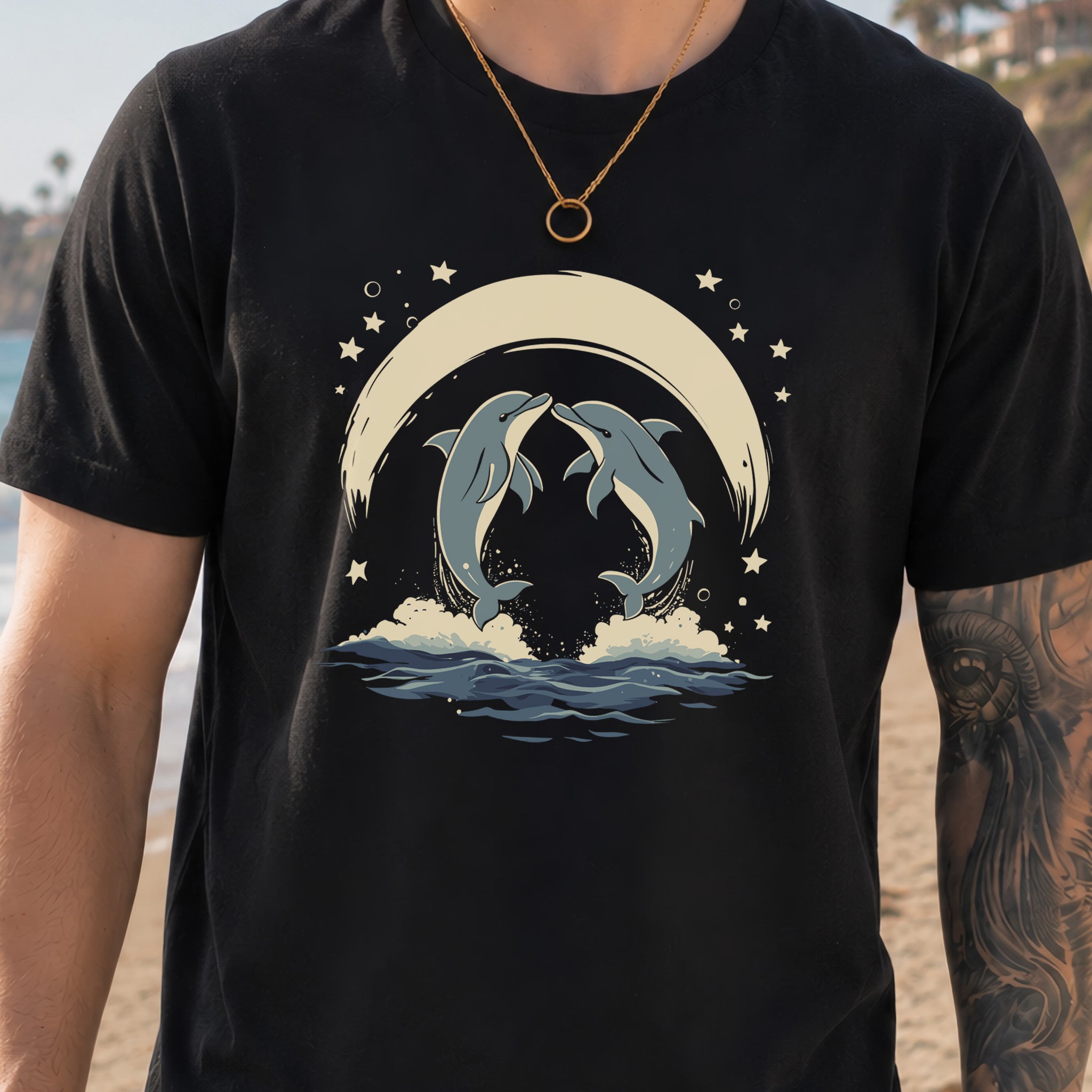 Dolphin Love T-Shirt – Celestial Ocean Romance