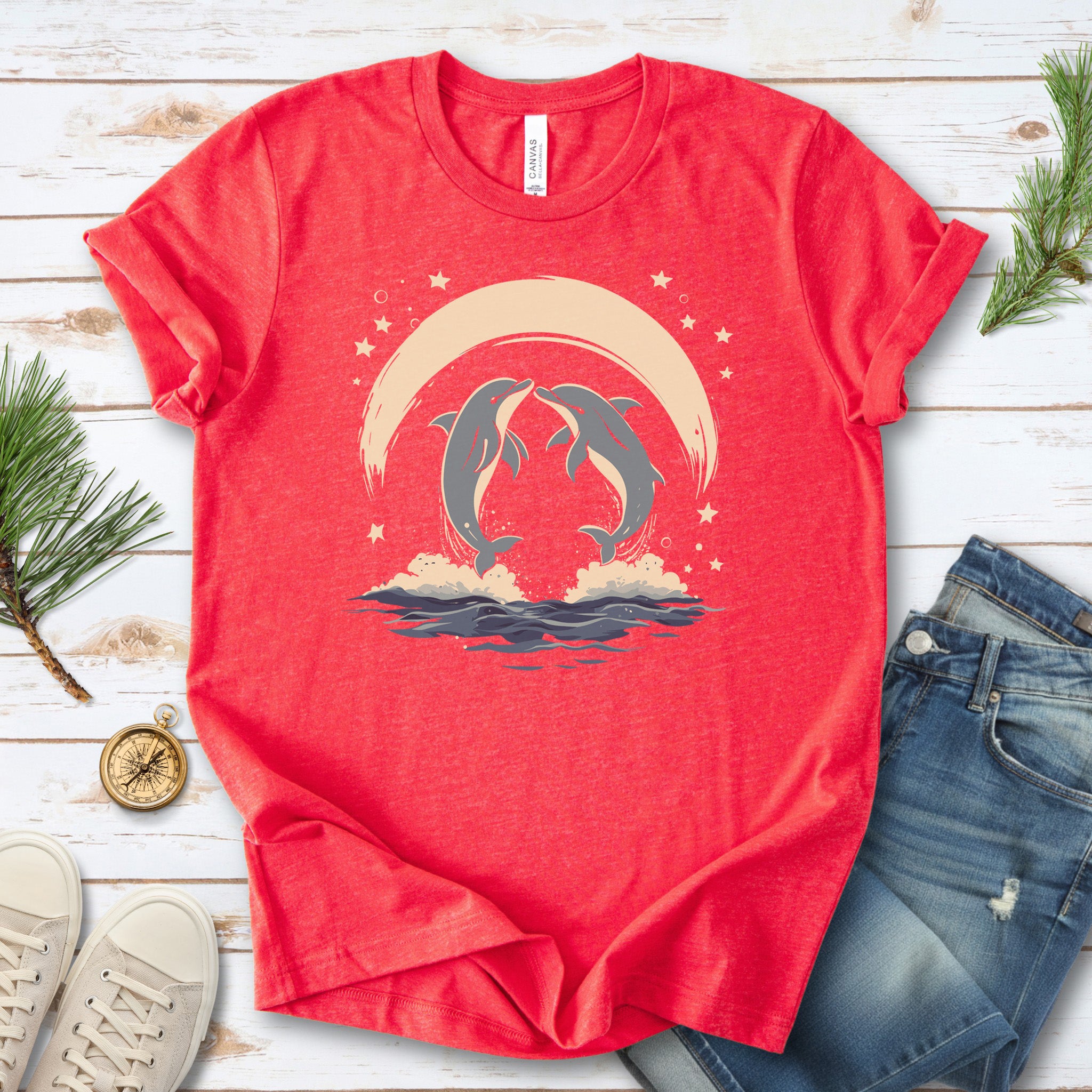 Dolphin Love T-Shirt – Celestial Ocean Romance