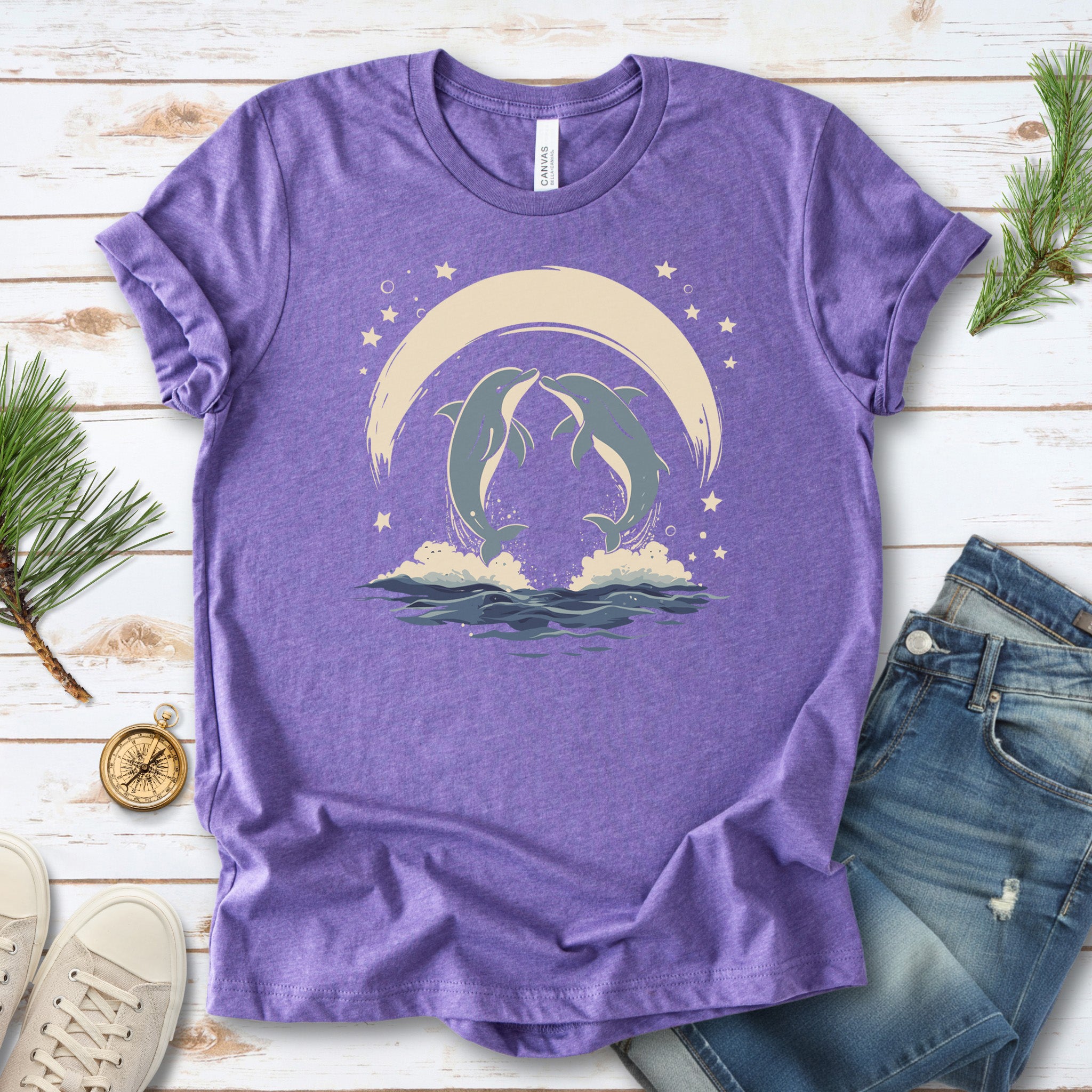 Dolphin Love T-Shirt – Celestial Ocean Romance