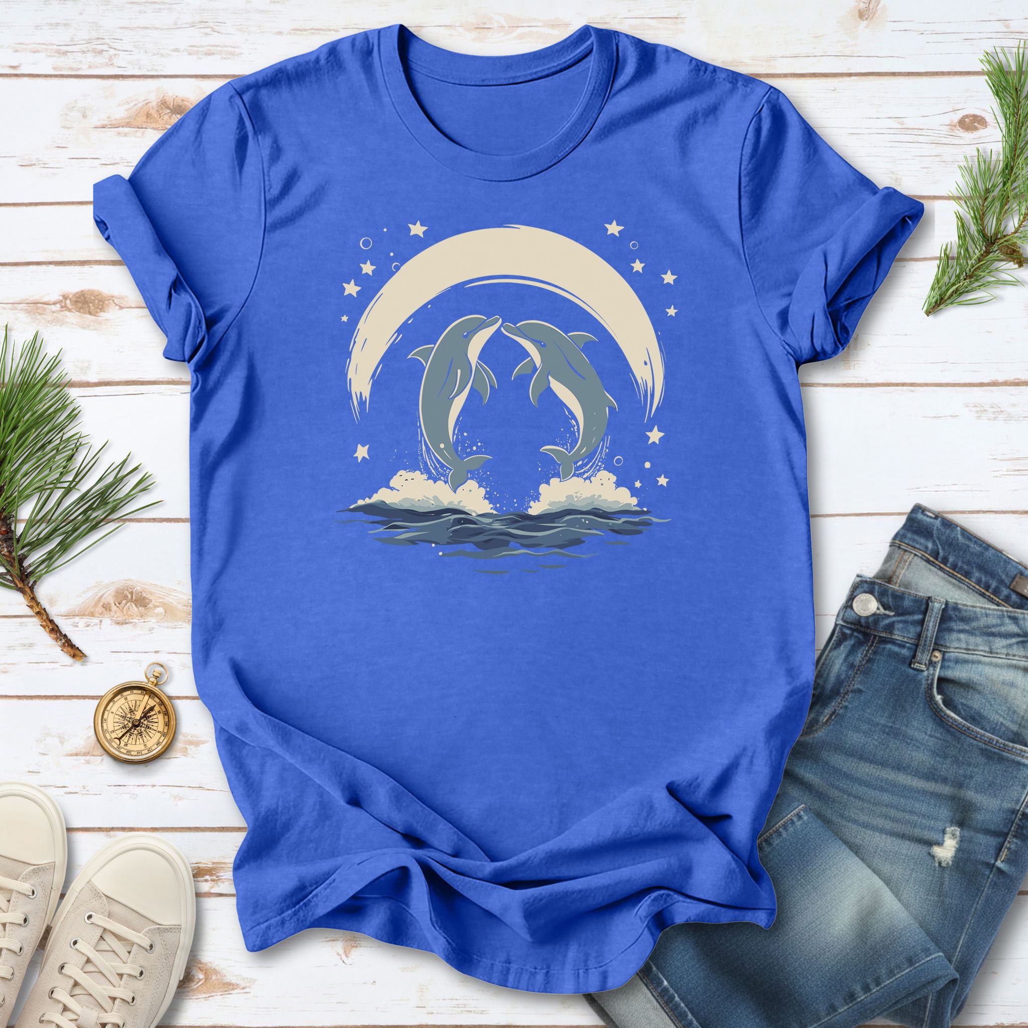 Dolphin Love T-Shirt – Celestial Ocean Romance