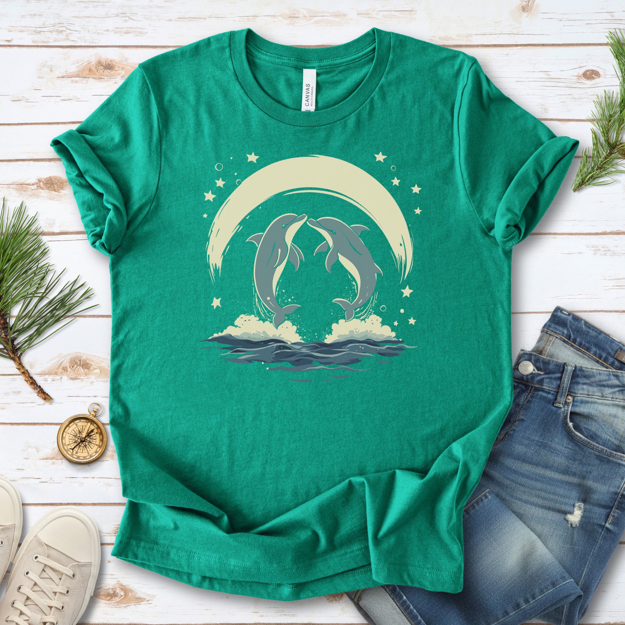 Dolphin Love T-Shirt – Celestial Ocean Romance
