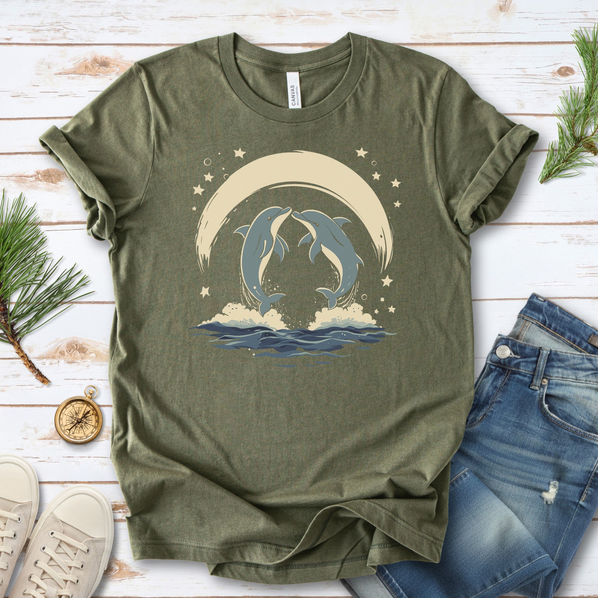 Dolphin Love T-Shirt – Celestial Ocean Romance