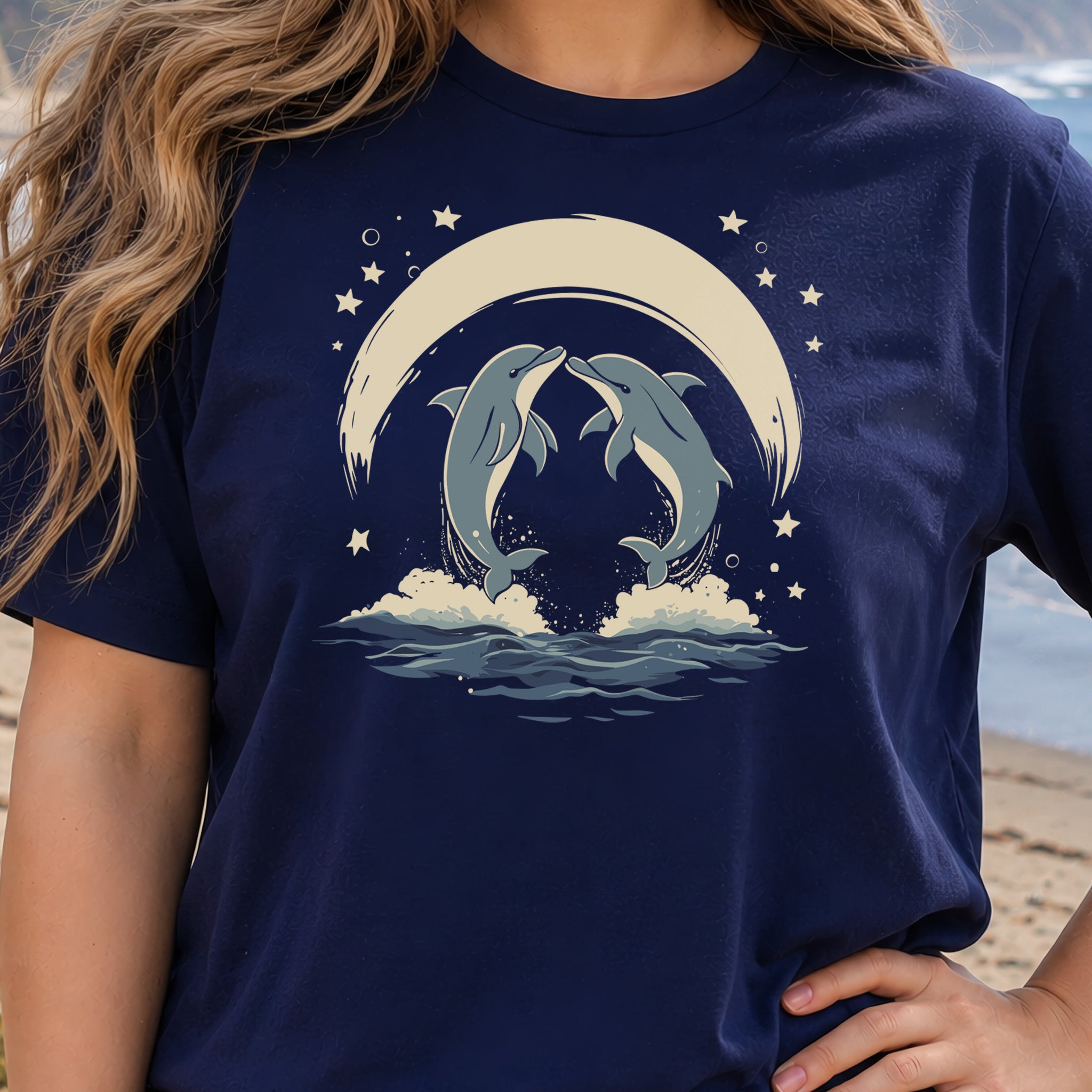 Dolphin Love T-Shirt – Celestial Ocean Romance