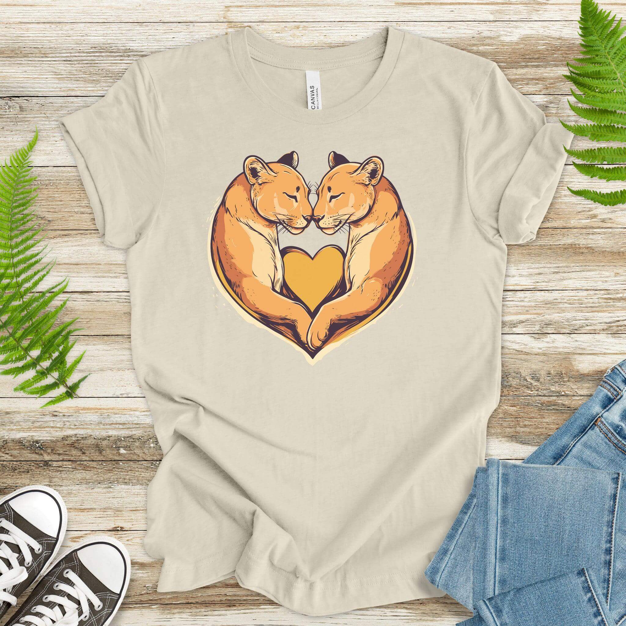 Purrfect Love: Puma Heart T-Shirt - TShirtree