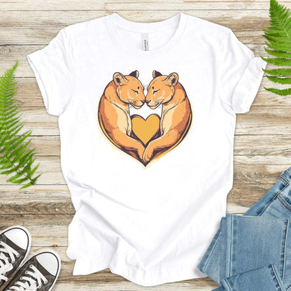 Purrfect Love: Puma Heart T-Shirt - TShirtree