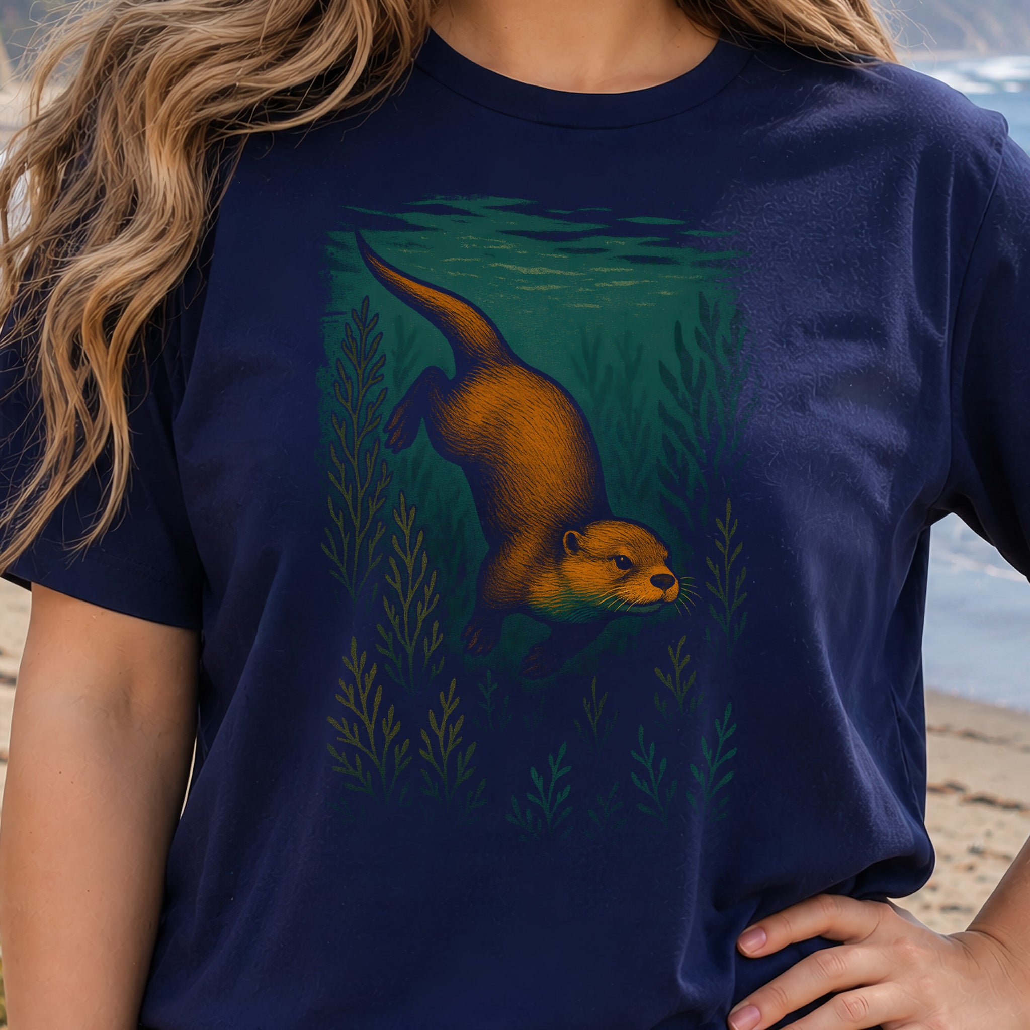 Otter Spirit Animal T-Shirt – Playful River Magic Vibes