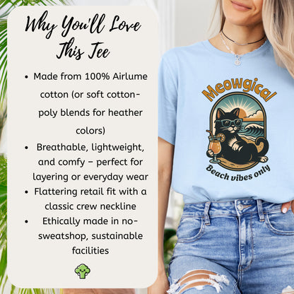 Cat Meowgical Beach Vibes Only T-Shirt
