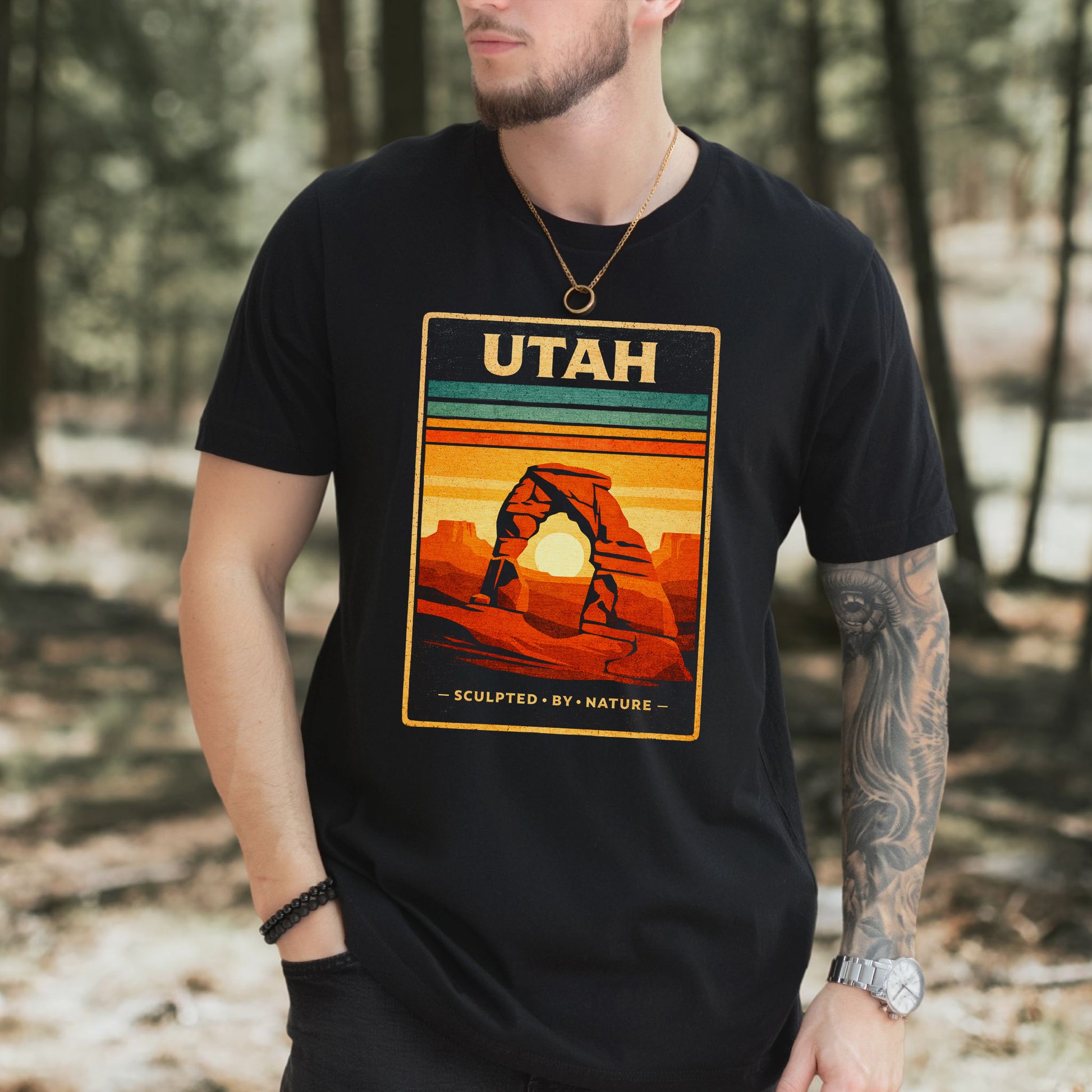 Utah Sculpted by Nature Arches National Park Desert Adventure T-Shirt