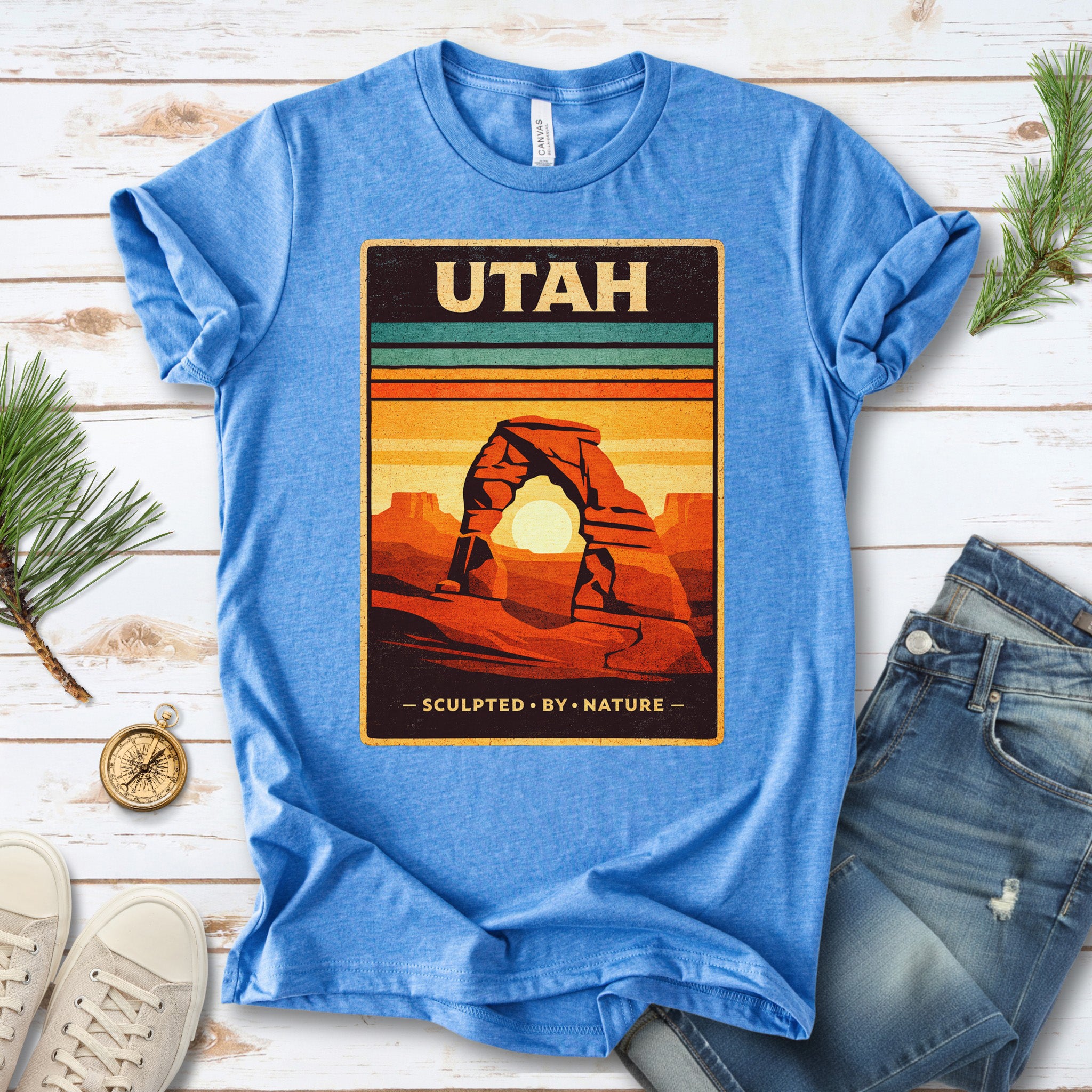 Utah Sculpted by Nature Arches National Park Desert Adventure T-Shirt