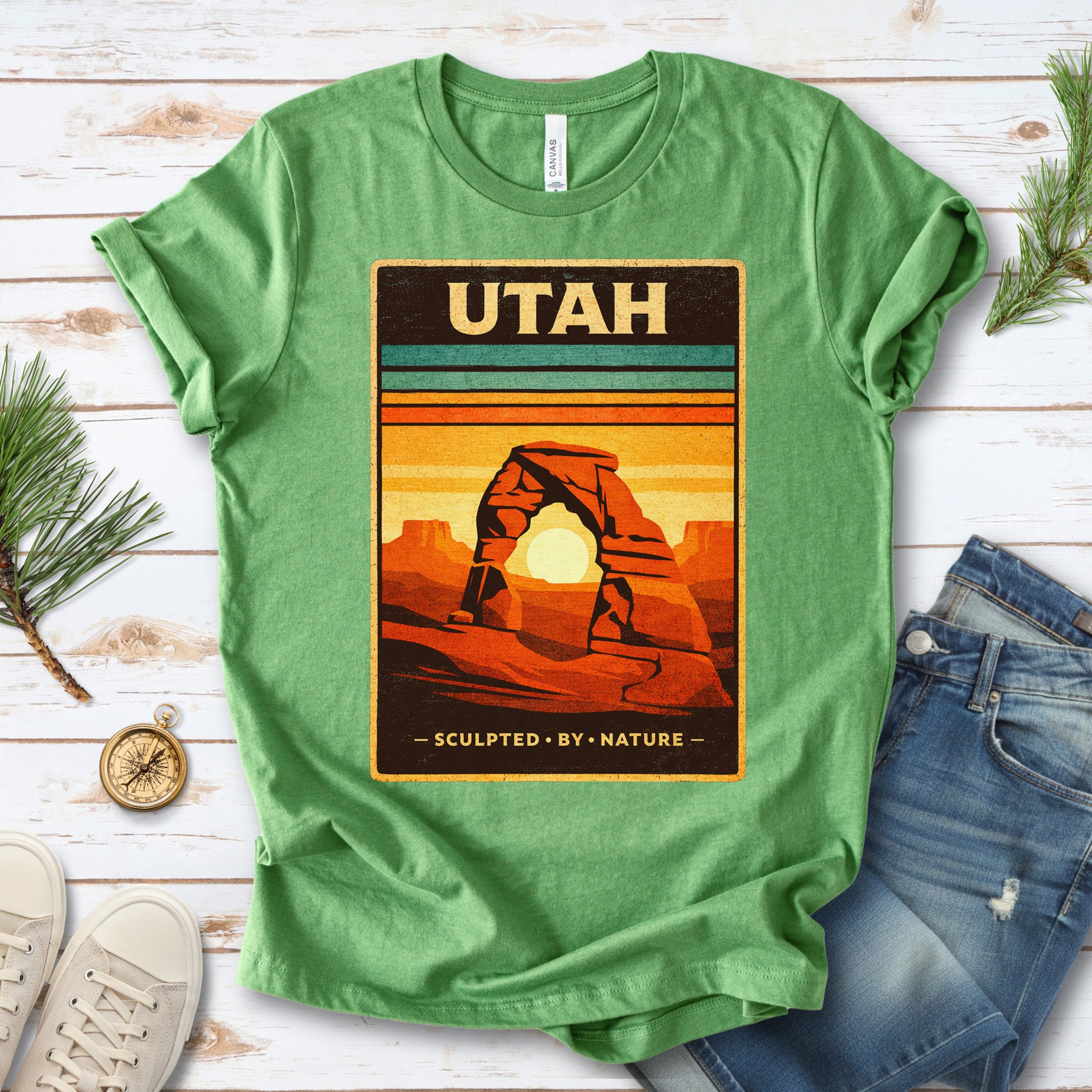 Utah Sculpted by Nature Arches National Park Desert Adventure T-Shirt