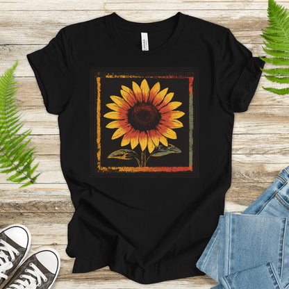 Sunflower Retro T-Shirt – Vintage Bloom for Nature Lovers
