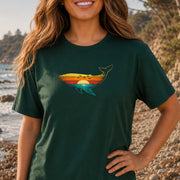 Vintage Whale Sunset Retro Ocean T-Shirt