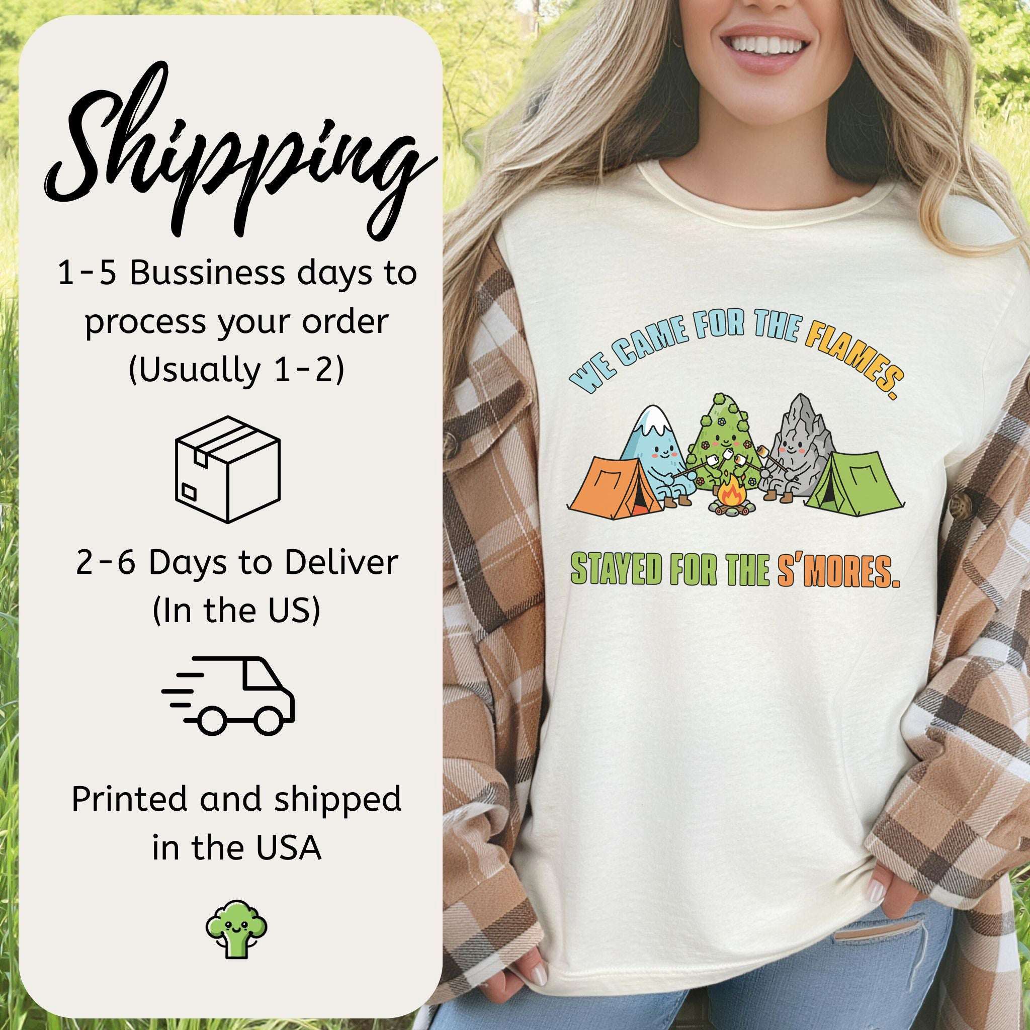 We Came for the Flames Mountain Campfire T-Shirt